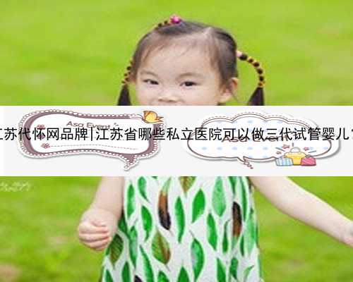 江苏代怀网品牌|江苏省哪些私立医院可以做三代试管婴儿？